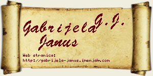 Gabrijela Janus vizit kartica